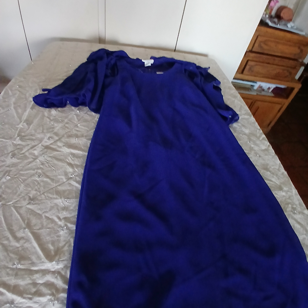 Chic Royal Blue Midi Dress